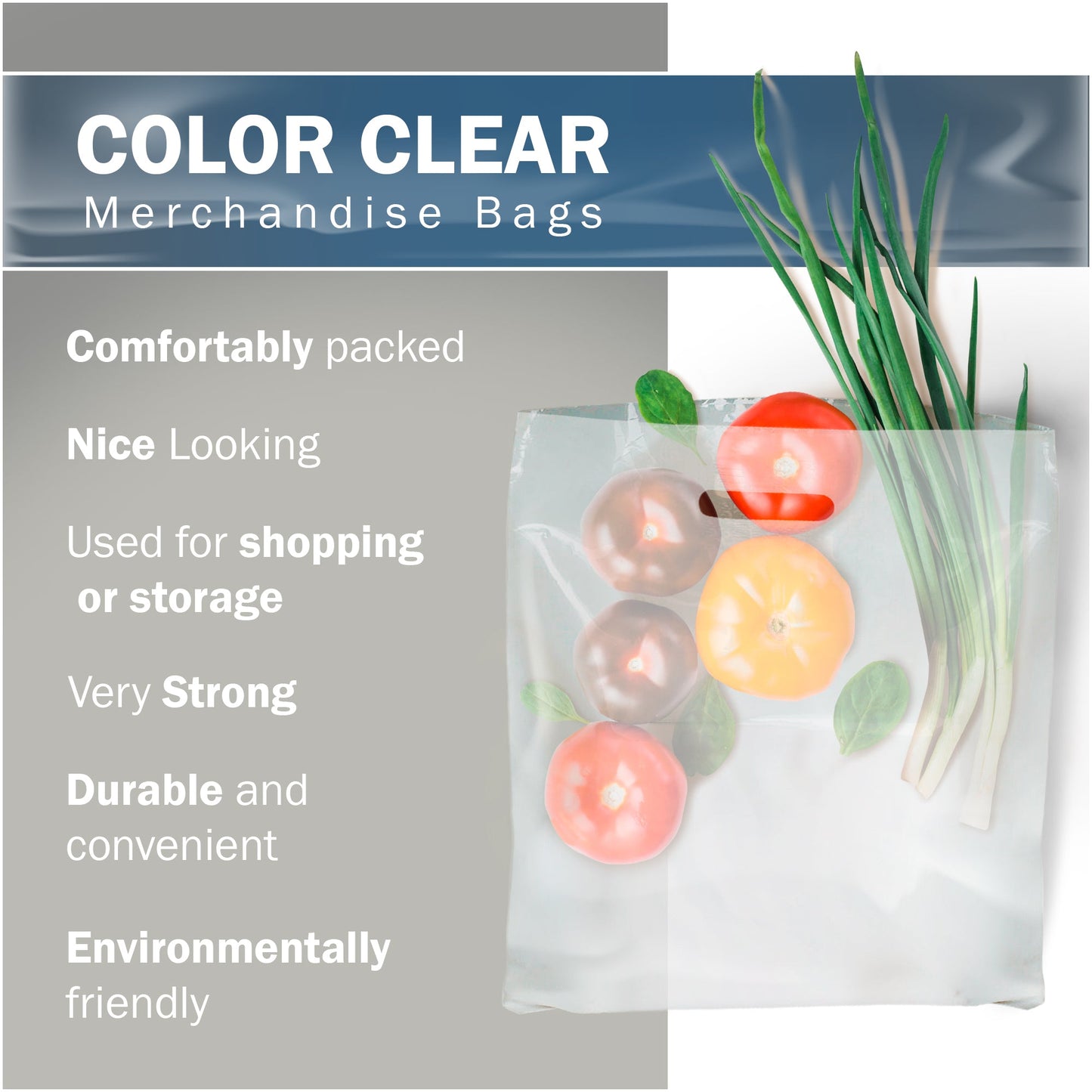100 Pack 22" x 22" with 2 mil Thick Extra Large Clear Merchandise Plastic Retail Bags