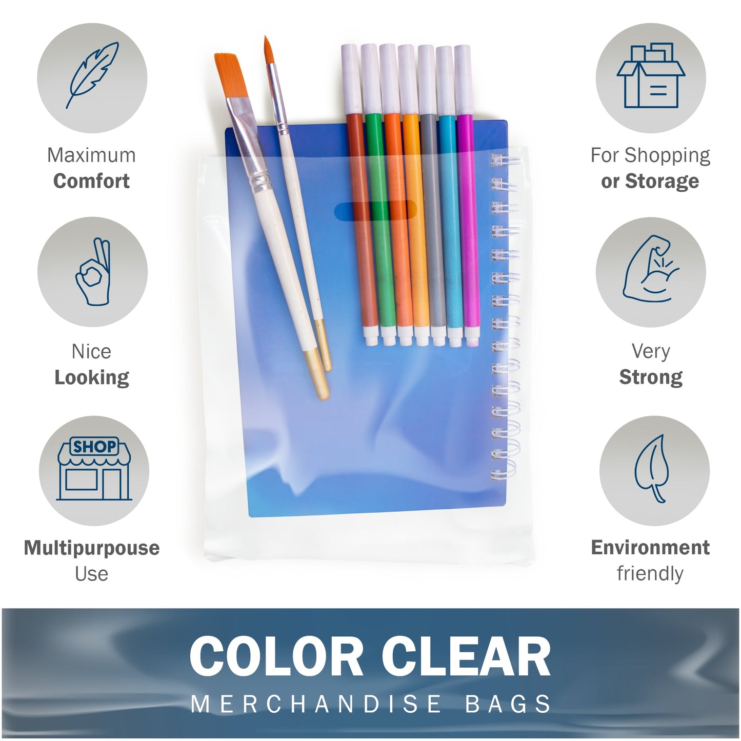 200 Pack 9" x 12" with 1.5 mil Thick Clear Glossy Bags