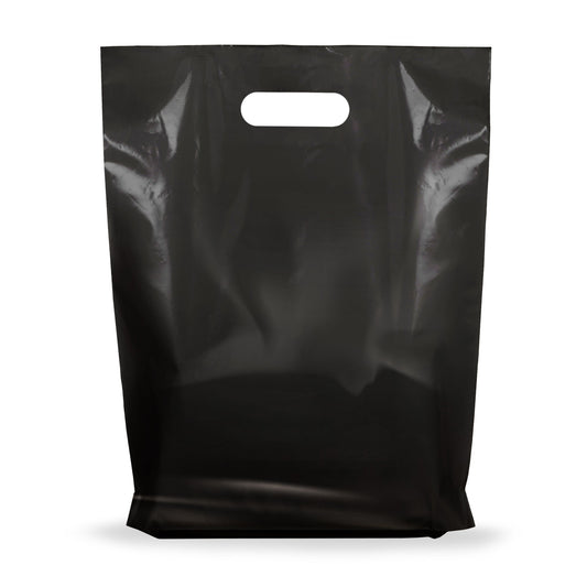 100 Pack 9" x 12" with 1.25 mil Thick Black Glossy Bags